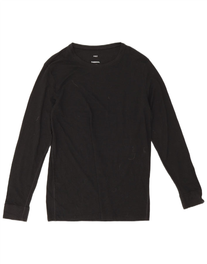 Marks & Spencer Mens Top Long Sleeve Medium Black