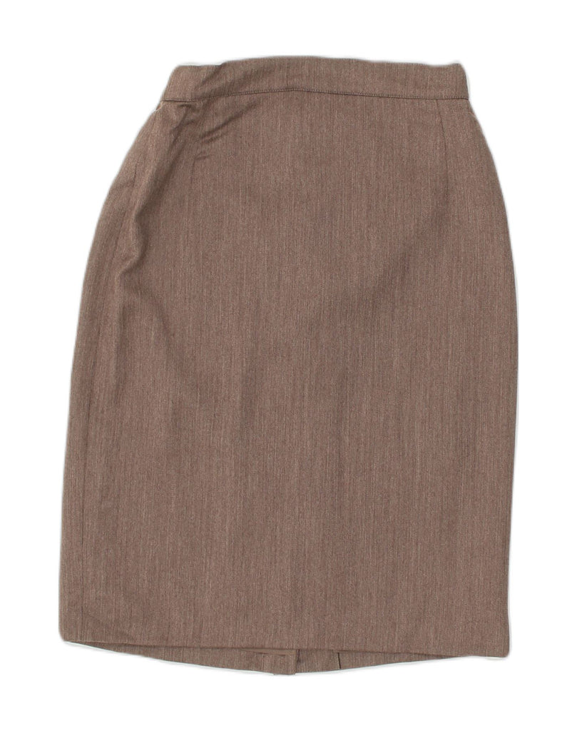 MAX MARA Womens Pencil Skirt UK 10 Small W26  Grey Virgin Wool | Vintage Max Mara | Thrift | Second-Hand Max Mara | Used Clothing | Messina Hembry 