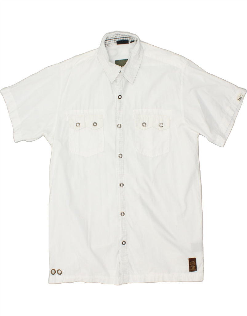 FILA Mens Short Sleeve Shirt Large White Cotton | Vintage Fila | Thrift | Second-Hand Fila | Used Clothing | Messina Hembry 