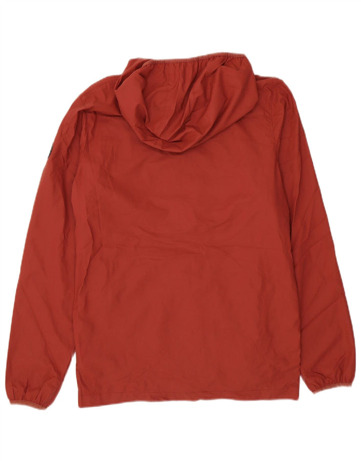 Quiksilver Mens Hooded Regular Fit Rain Jacket UK 36 XS Red Polyester