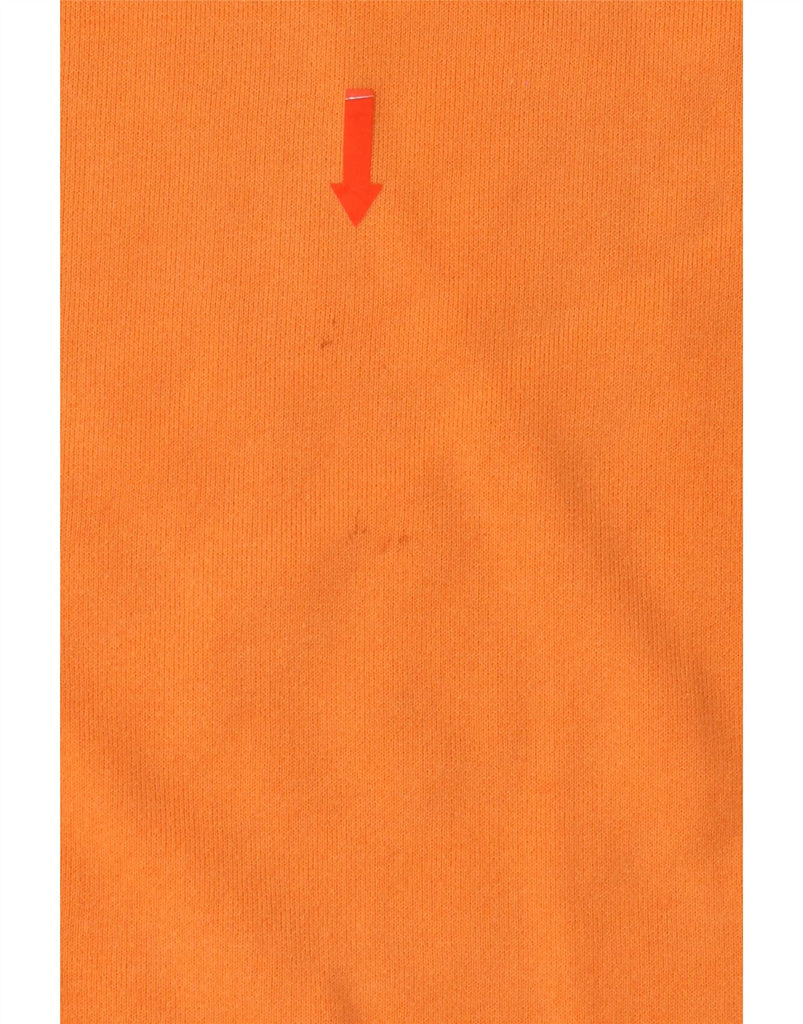 MURPHY & NYE Mens Zip Neck Sweatshirt Jumper Large Orange Colourblock Vintage Murphy & Nye and Second-Hand Murphy & Nye from Messina Hembry 