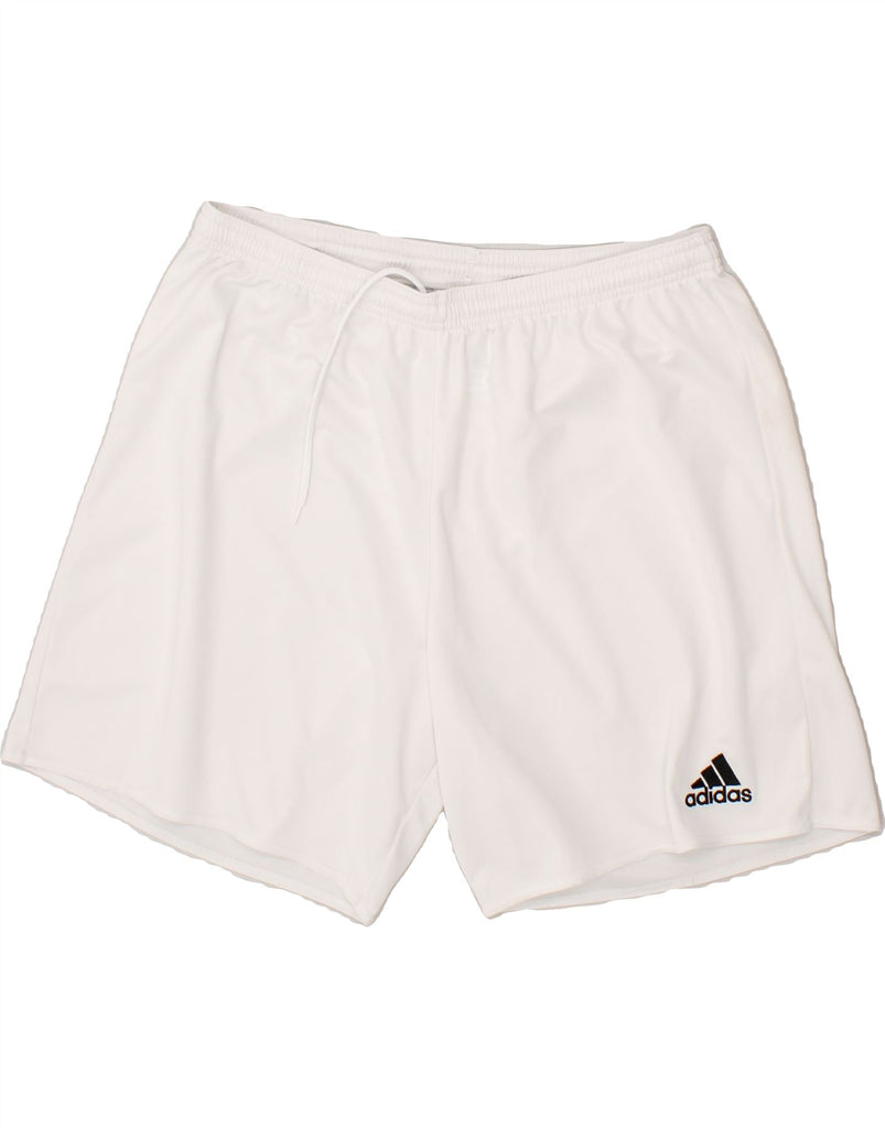 ADIDAS Mens Sport Shorts XL White Polyester | Vintage Adidas | Thrift | Second-Hand Adidas | Used Clothing | Messina Hembry 