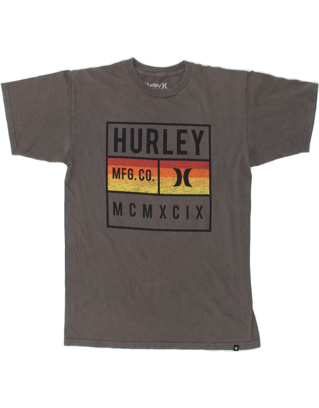 HURLEY Mens Graphic T-Shirt Top Medium Grey Cotton Vintage Hurley and Second-Hand Hurley from Messina Hembry 