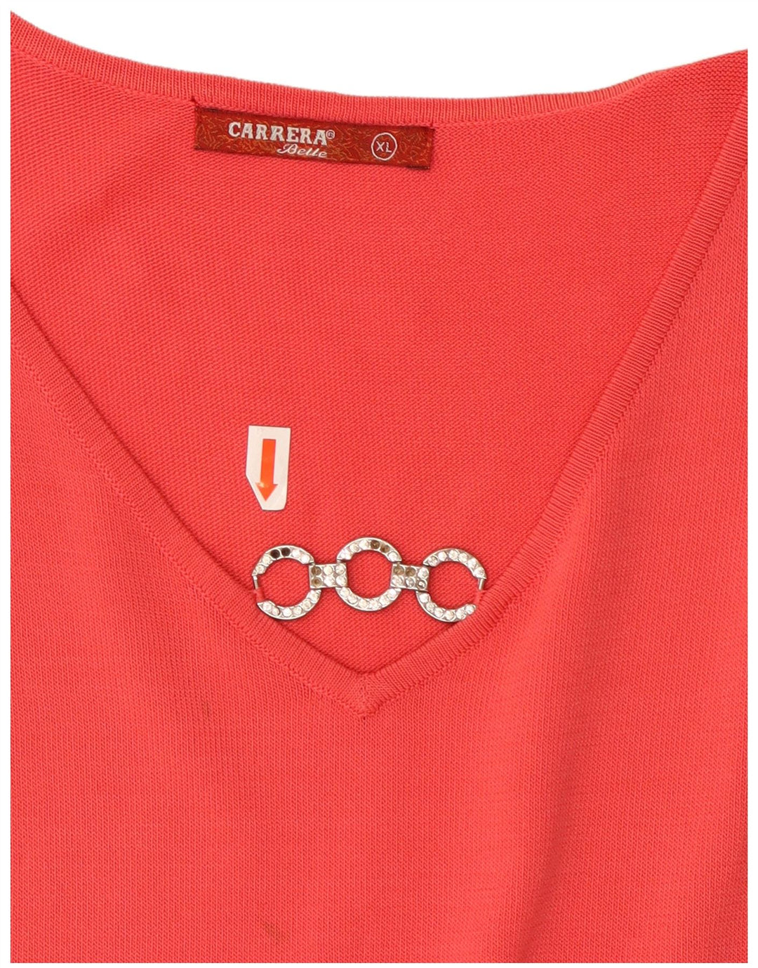 Carrera Womens Sleeveless Blouse Top UK 18 XL Red Viscose