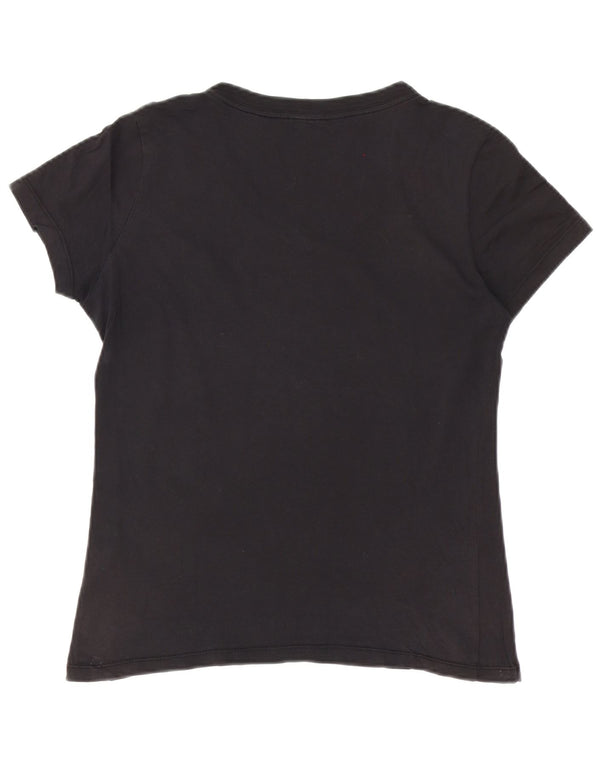 Nike Womens T-Shirt Top UK 10 Small Black Cotton
