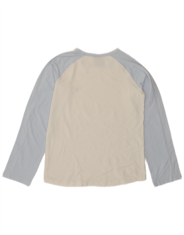 Nike Womens Top Long Sleeve UK 14/16 Large White Colourblock