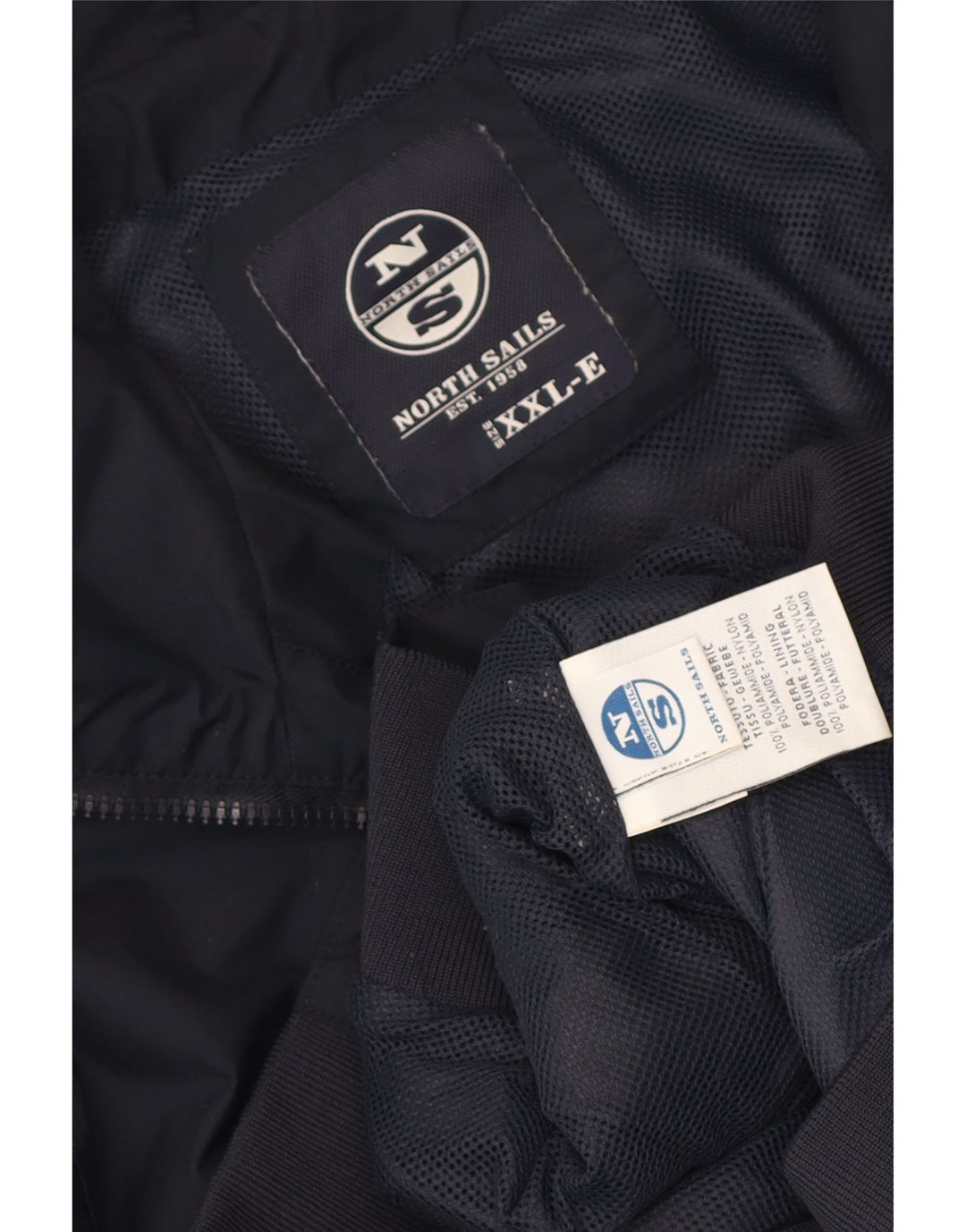 North Sails Mens Bomber Jacket UK 44 2XL Navy Blue Polyamide