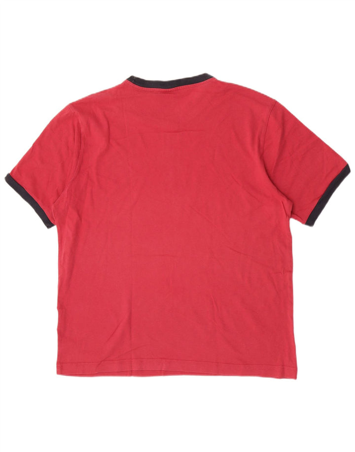 Champion Mens Graphic T-Shirt Top Large Red Cotton