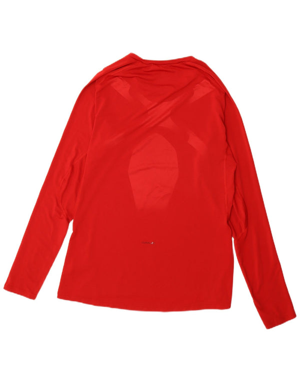 Adidas Mens Climalite Graphic Top Long Sleeve XL Red Polyester