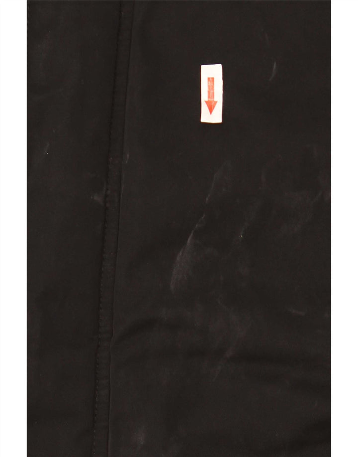 Fred Perry Mens Hooded Windbreaker Jacket UK 38 Medium Black Nylon