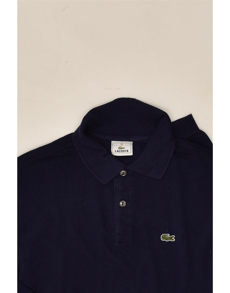 LACOSTE Boys Long Sleeve Polo Shirt 15-16 Years Navy Blue Cotton | Vintage Lacoste | Thrift | Second-Hand Lacoste | Used Clothing | Messina Hembry 