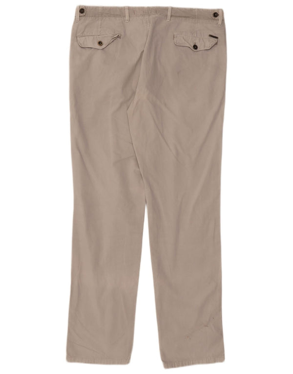 Massimo Dutti Mens Slim Chino Trousers EU 46 XL W36 L33 Beige