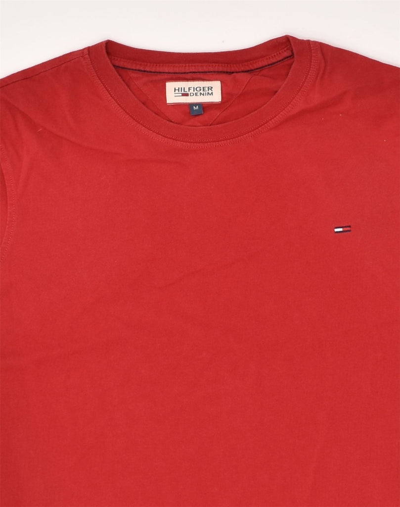 TOMMY HILFIGER Mens T-Shirt Top Medium Red Cotton | Vintage Hilfiger Denim | Thrift | Second-Hand Hilfiger Denim | Used Clothing | Messina Hembry 