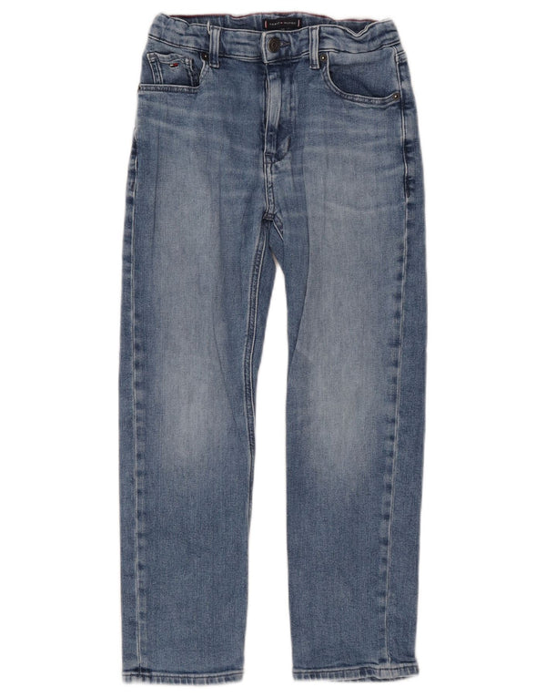 Tommy Hilfiger Boys Straight Jeans 9-10 Years W25 L22 Blue Cotton