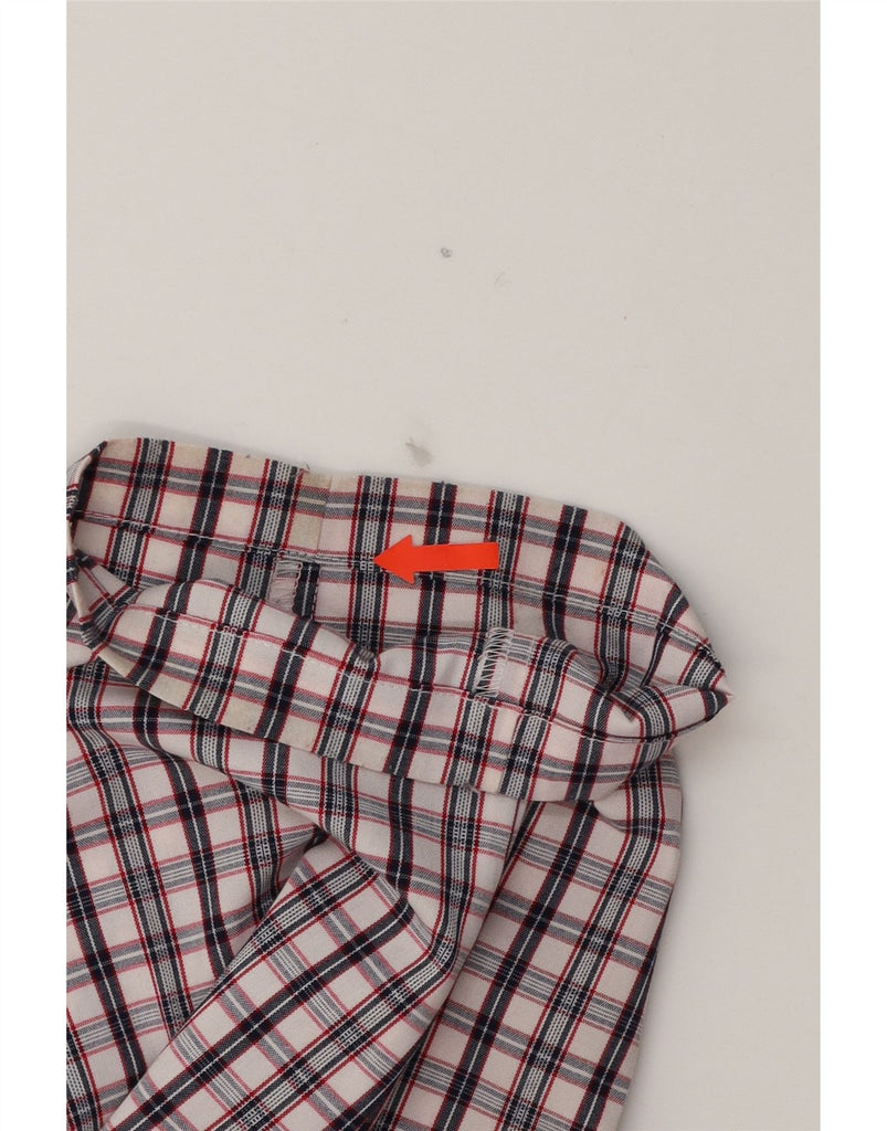 GREEN LAMB Womens Bermuda Shorts UK 8 Small W28 Pink Check Polyester Vintage Green Lamb and Second-Hand Green Lamb from Messina Hembry 