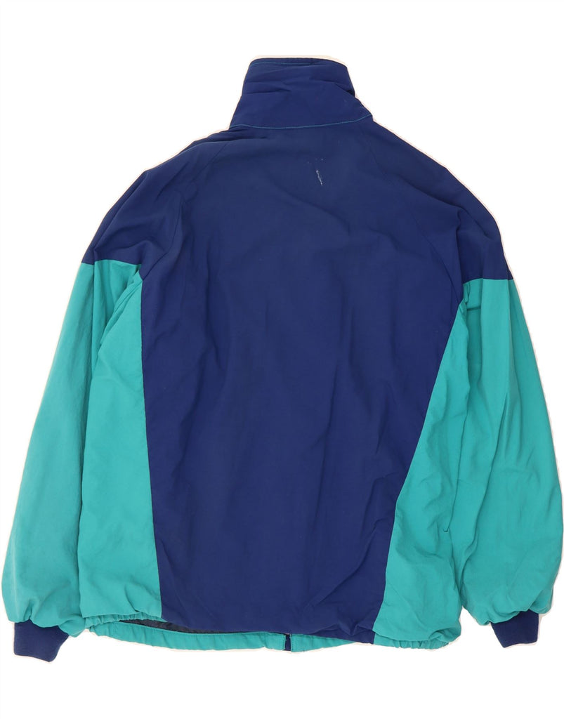 VINTAGE Mens Windbreaker Jacket UK 36 Small Blue Colourblock Classic Vintage Vintage and Second-Hand Vintage from Messina Hembry 