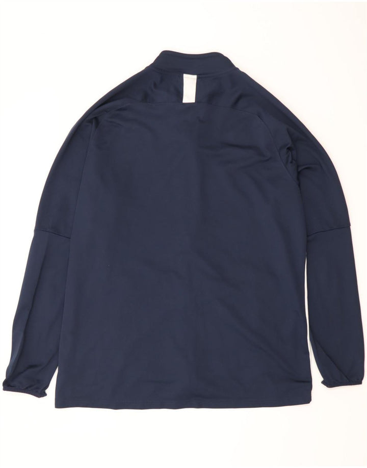 Nike Mens Dri Fit Tracksuit Top Jacket 2XL Navy Blue Colourblock Polyester