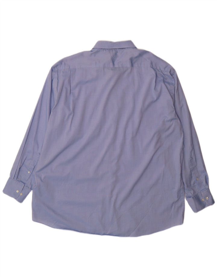 Tommy Hilfiger Mens Regular Fit Shirt Size 18 2XL Blue Cotton