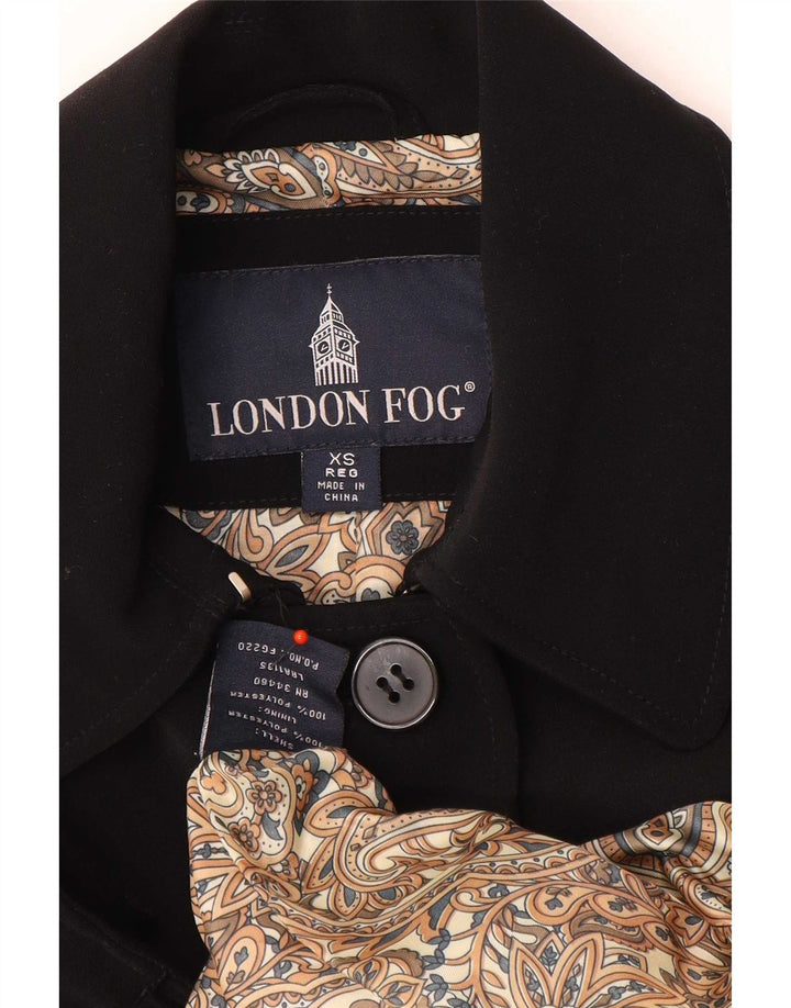 London Fog Womens Oversized Overcoat UK 6 XS Black Polyester