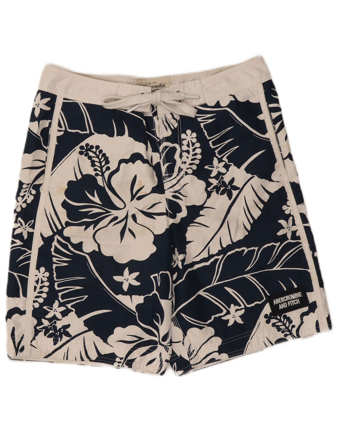 Abercrombie & Fitch Mens Swimming Shorts Medium Black Floral Polyester