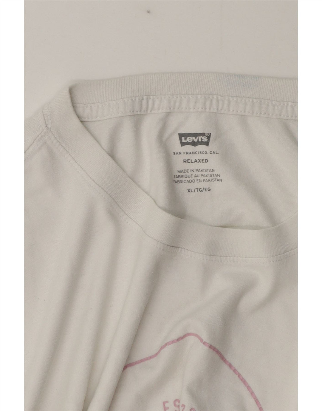 Levi's Mens Graphic T-Shirt Top XL White Cotton