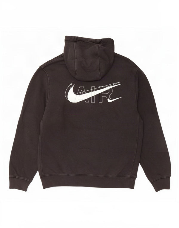 Nike Mens Graphic Hoodie Jumper Small Black Cotton