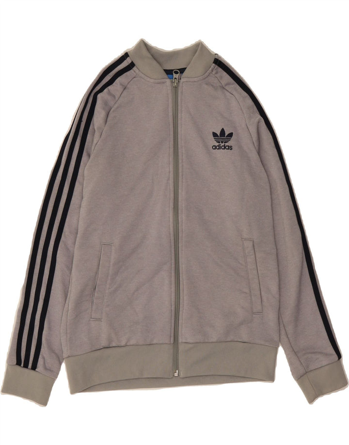 ADIDAS Boys Tracksuit Top Jacket 11-12 Years  Grey Polyester Vintage Adidas and Second-Hand Adidas from Messina Hembry 