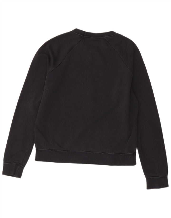 Nike Womens Graphic Oversized Sweatshirt Jumper UK 10 Small Black Cotton
