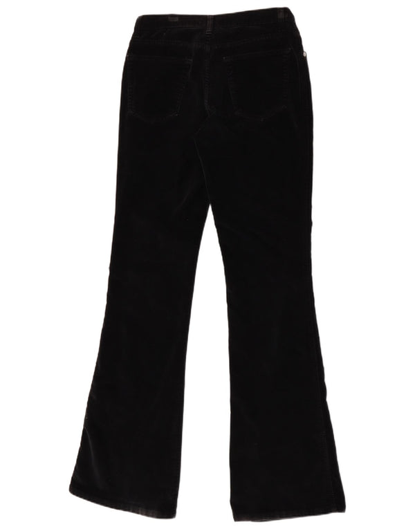 Onyx Womens Velvet Flare Casual Trousers Large W30 L33 Black Cotton