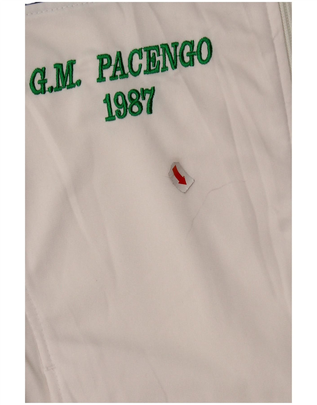 ASICS Mens Graphic Tracksuit Top Jacket Medium White Colourblock Polyester