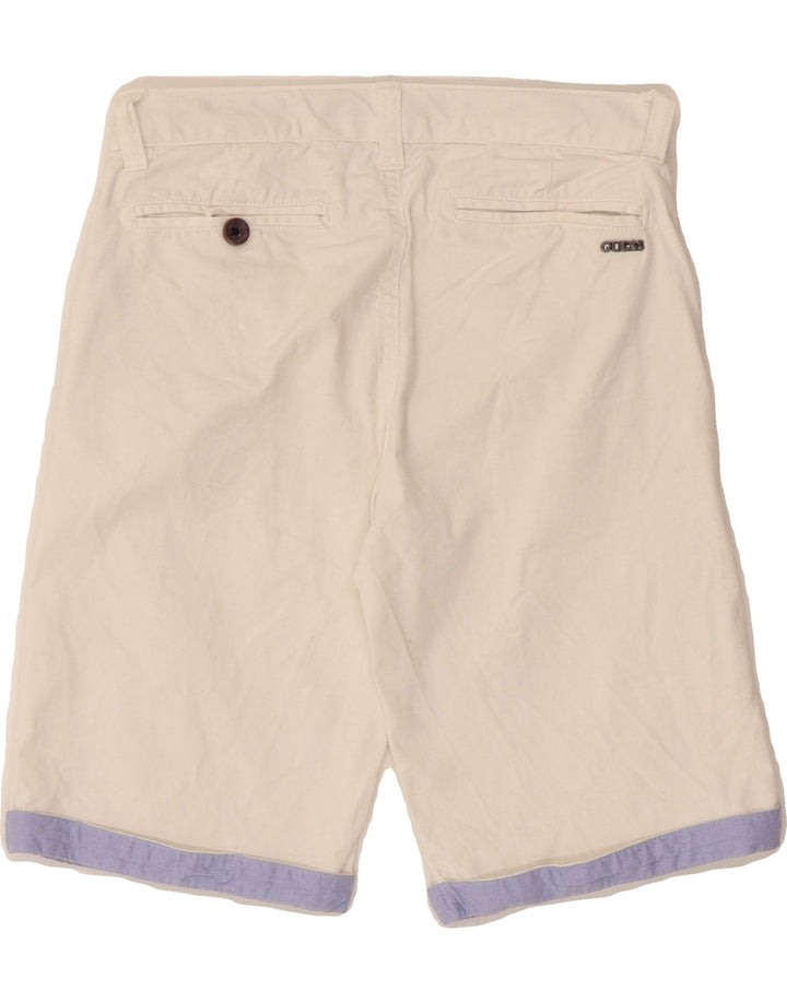 GUESS Boys Chino Shorts 11-12 Years W26 White Cotton Vintage Guess and Second-Hand Guess from Messina Hembry 