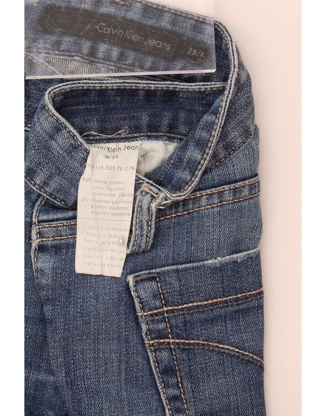 CALVIN KLEIN Womens Straight Jeans US 8 Medium W29 L31 Blue Vintage Calvin Klein and Second-Hand Calvin Klein from Messina Hembry 