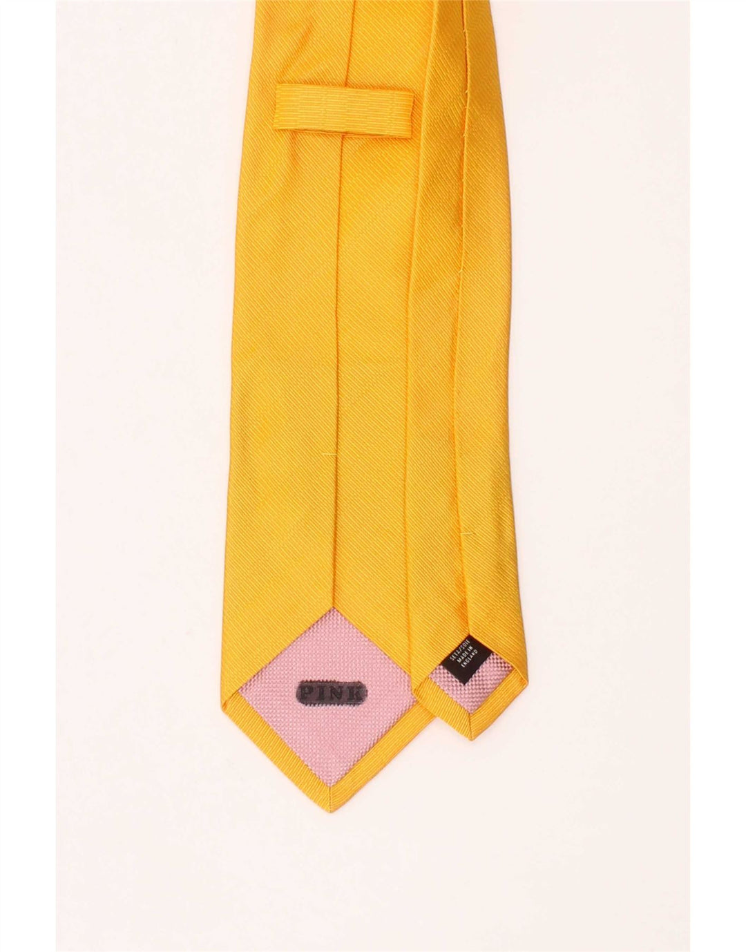 Pink Mens Tie One Size L54 Yellow Silk