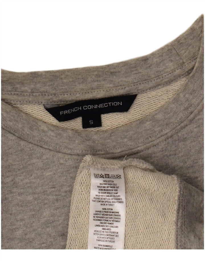 FRENCH CONNECTION Womens Graphic Sweatshirt Jumper UK 10 Small Grey