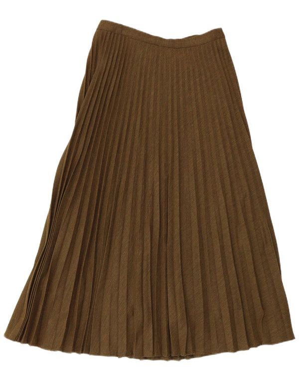 Anna E Cristina Womens Pleated Skirt IT 44 Medium W26 Khaki