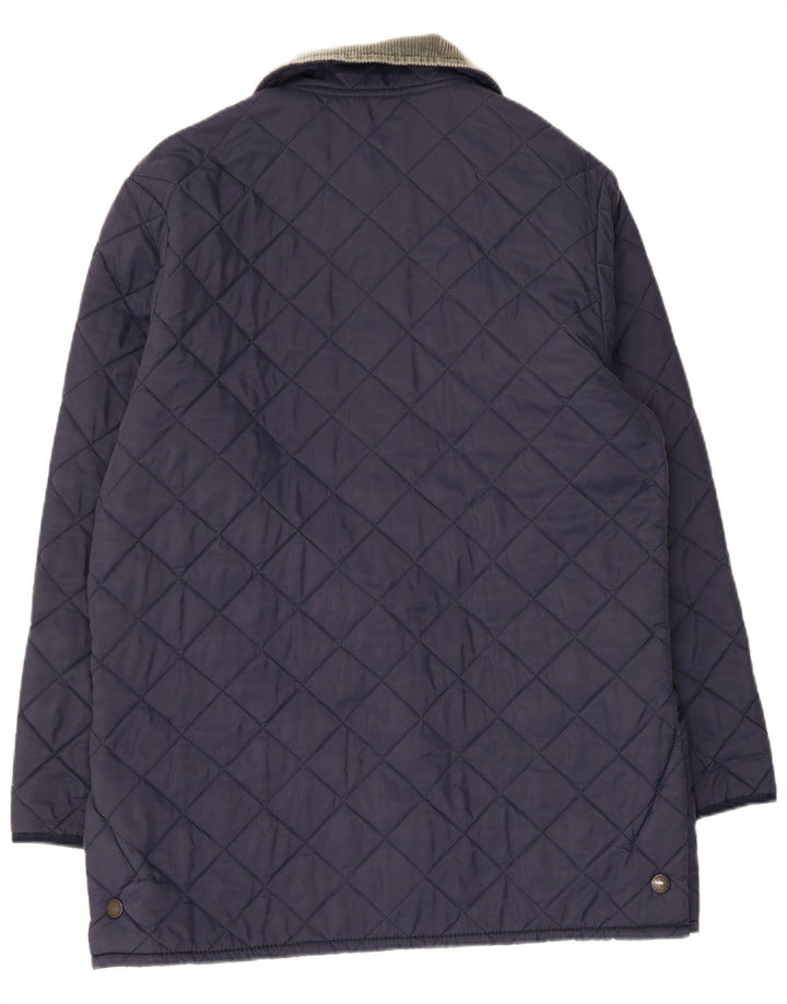Barbour Mens Quilted Jacket UK 38 Medium Navy Blue