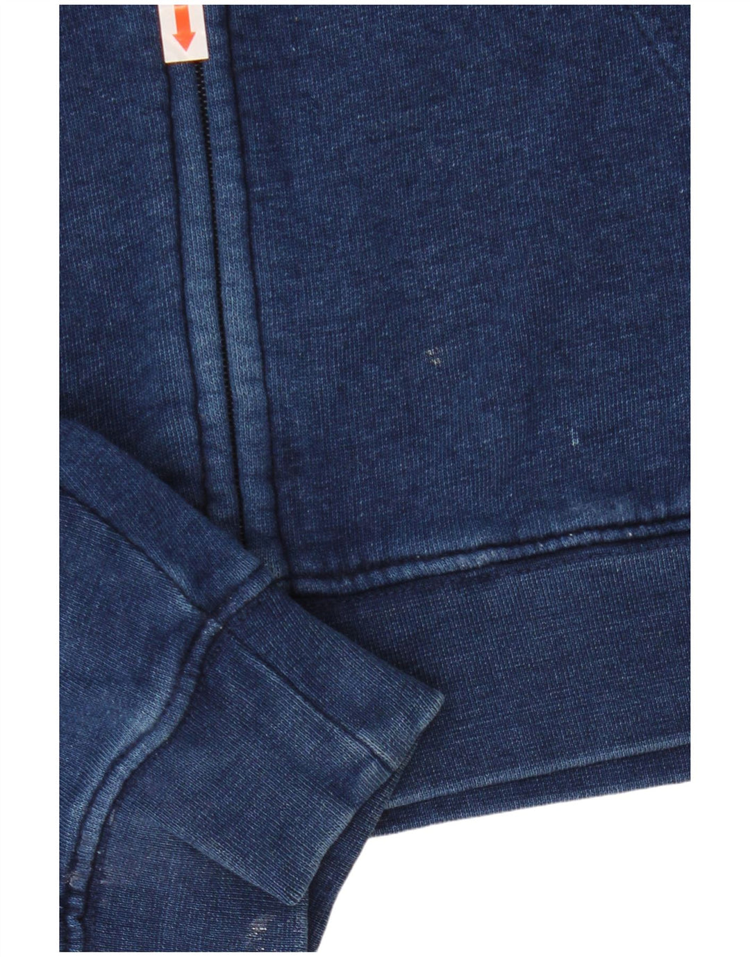 CHAMPION Mens Graphic Zip Hoodie Sweater Small Navy Blue