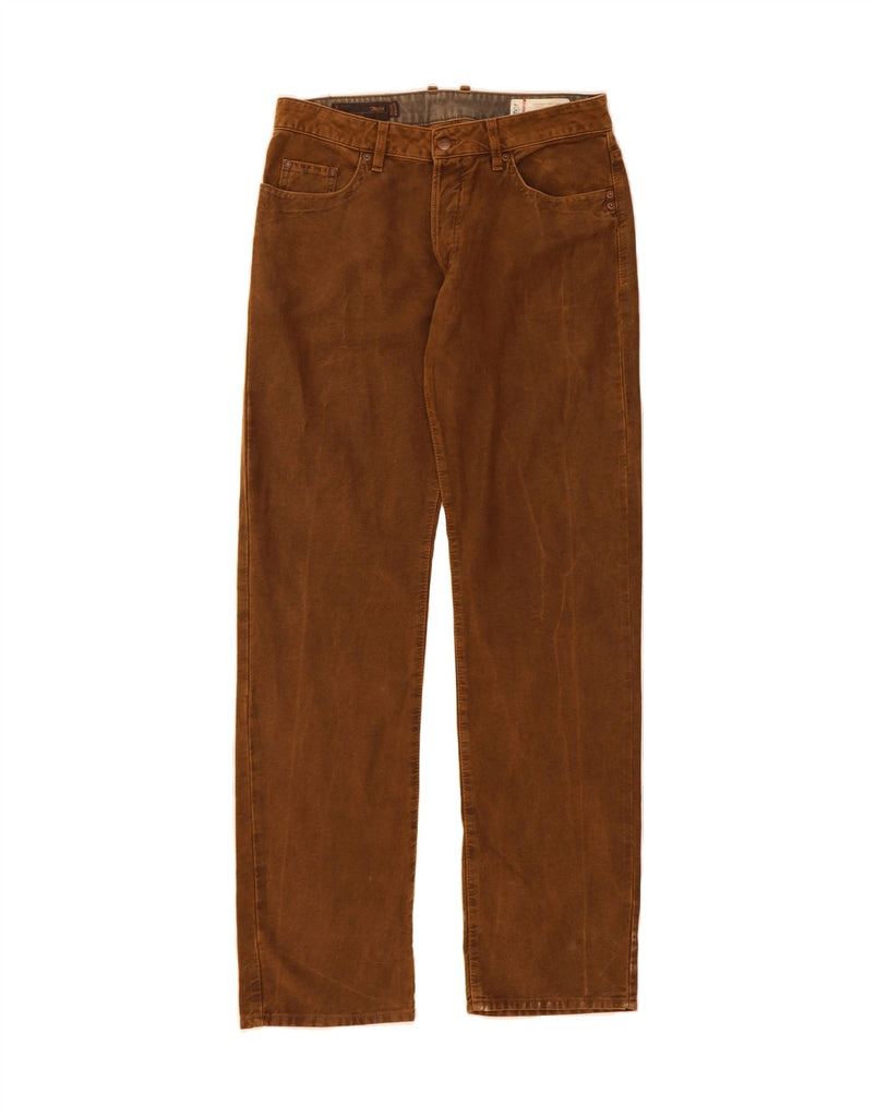 MARLBORO CLASSICS Mens Straight Casual Trousers W33 L34 Brown Cotton Vintage Marlboro Classics and Second-Hand Marlboro Classics from Messina Hembry 