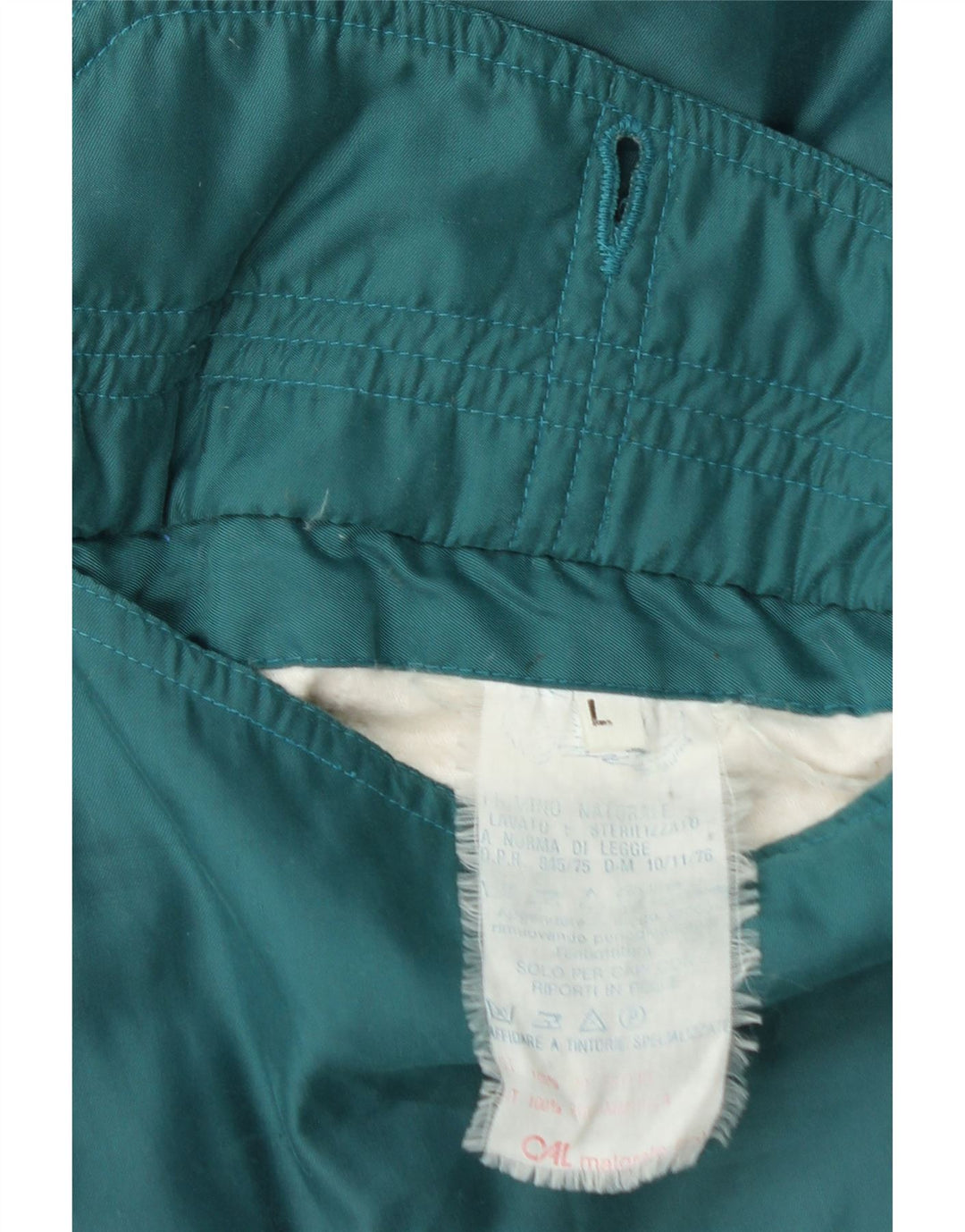 VINTAGE Womens Oversized Graphic Reversible Jacket UK 16 Large Turquoise