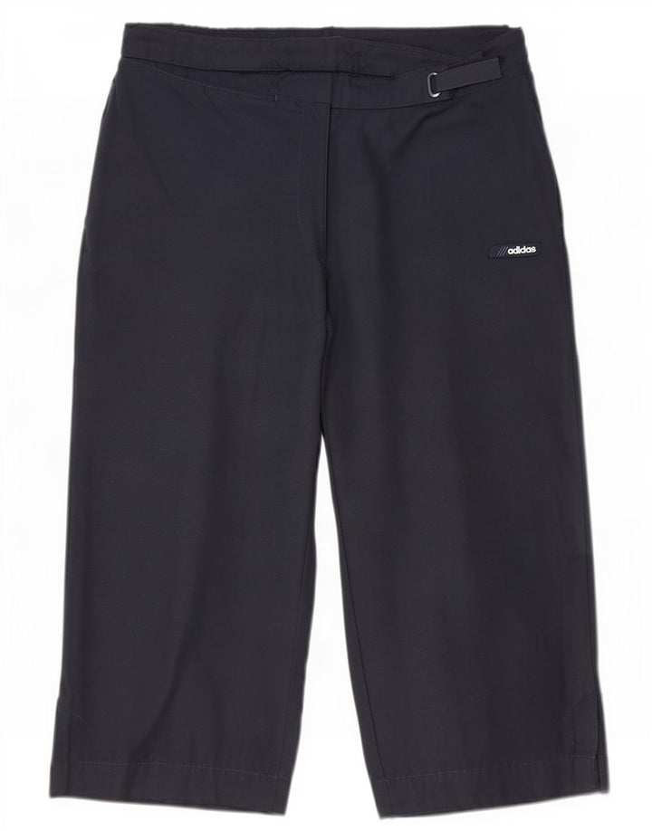 Adidas Womens Bermuda Shorts UK 12 Medium W30 Navy Blue Cotton