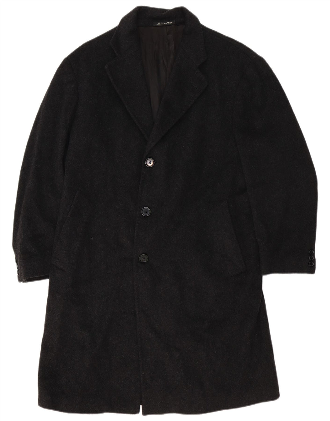 Fratelli Bacci Mens Overcoat UK 40 Large Grey Cashmere