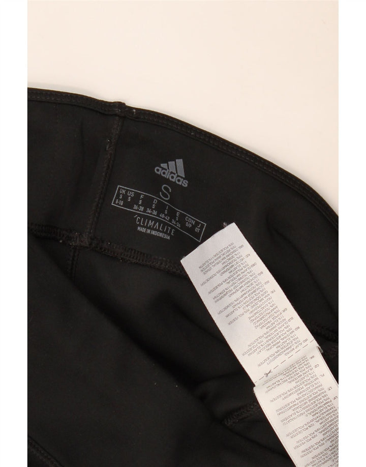 ADIDAS Womens Climalite Leggings UK 8/10 Small  Black Polyester