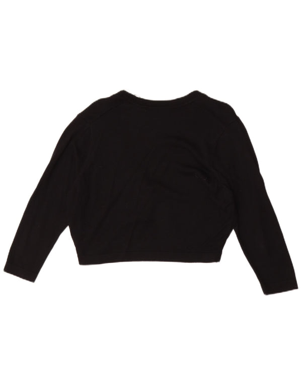 Marks & Spencer Womens 3/4 Sleeve Bolero Jumper UK 16 Large Black Viscose