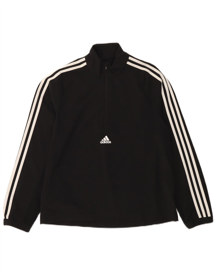ADIDAS Womens Oversized Pullover Tracksuit Top UK 8/10 Small Black