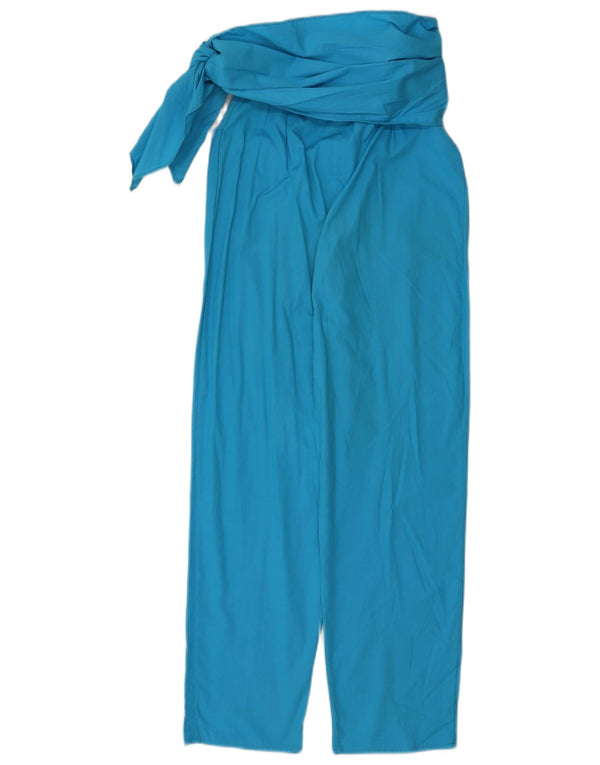 Prisma Womens High Waist Loose Fit Casual Trousers IT 40 Small W26 L29 Blue