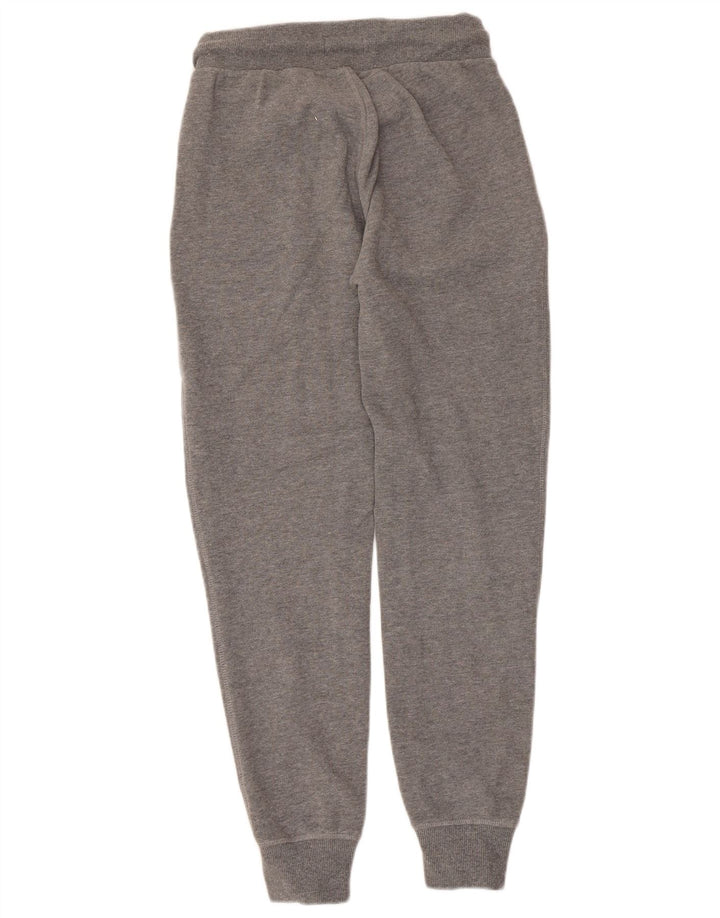 SUPERDRY Womens Graphic Tracksuit Trousers Joggers UK 8 Small Grey Flecked