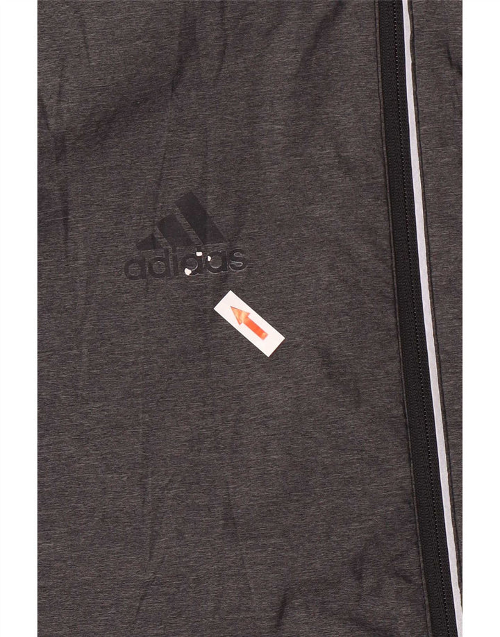 Adidas Mens Redhawk Graphic Rain Jacket UK 38 Medium Grey Colourblock