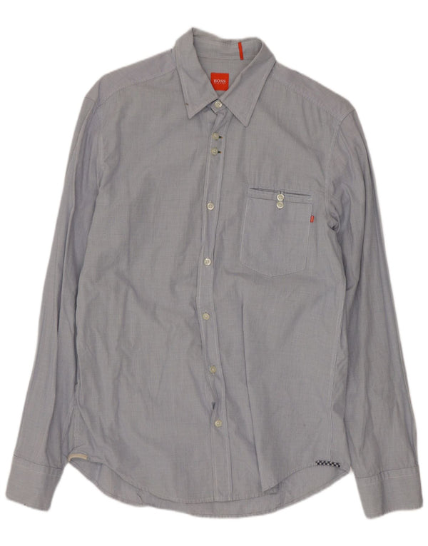 Hugo Boss Mens Shirt Medium Blue Gingham