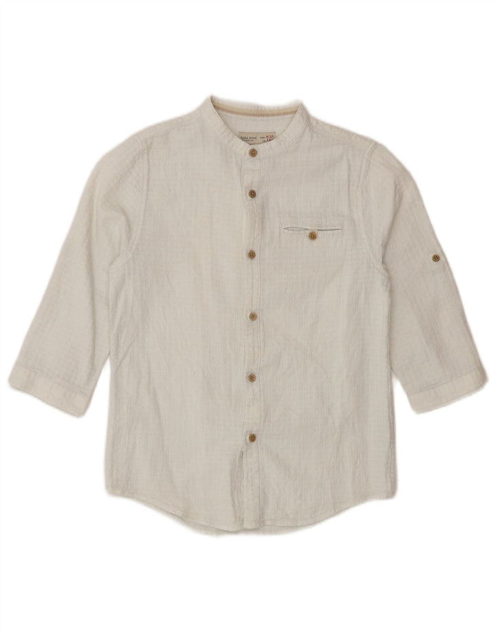 Zara Boys 3/4 Sleeve Shirt 9-10 Years White