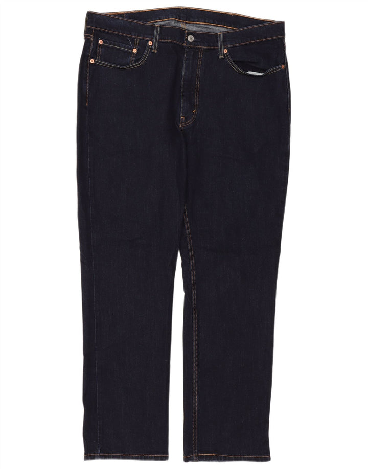 LEVI'S Mens 514 Straight Jeans W38 L30 Navy Blue Cotton